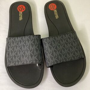 Michael Kors Monogram Logo  MK Slides. Brand New